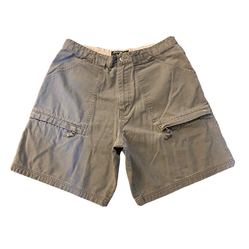 Canyon Guide Outfitters Shorts Mens Size 36 Green Olive Cargo Campcore Golf